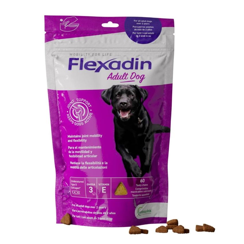Flexadin Complemento Alimentare per Articolazioni di Cani Adulti - 60 Tavolette