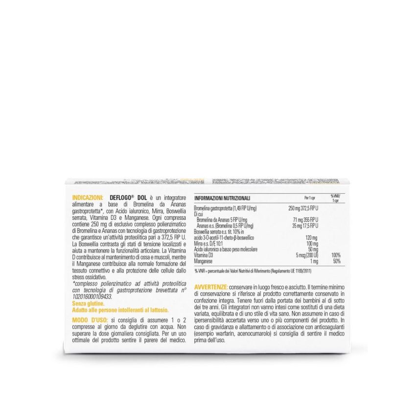 Deflogo Dol - Potente Dolore Relief - 30 Compresse da 1050mg