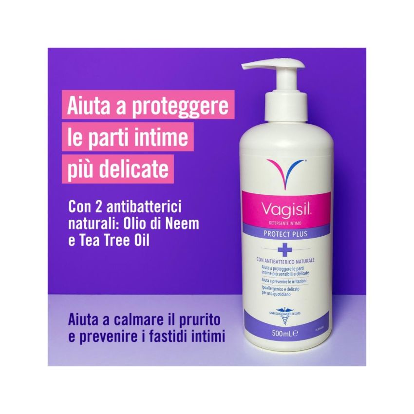 Vagisil Protect Plus - Detergente Intimo Antibatterico 500ml
