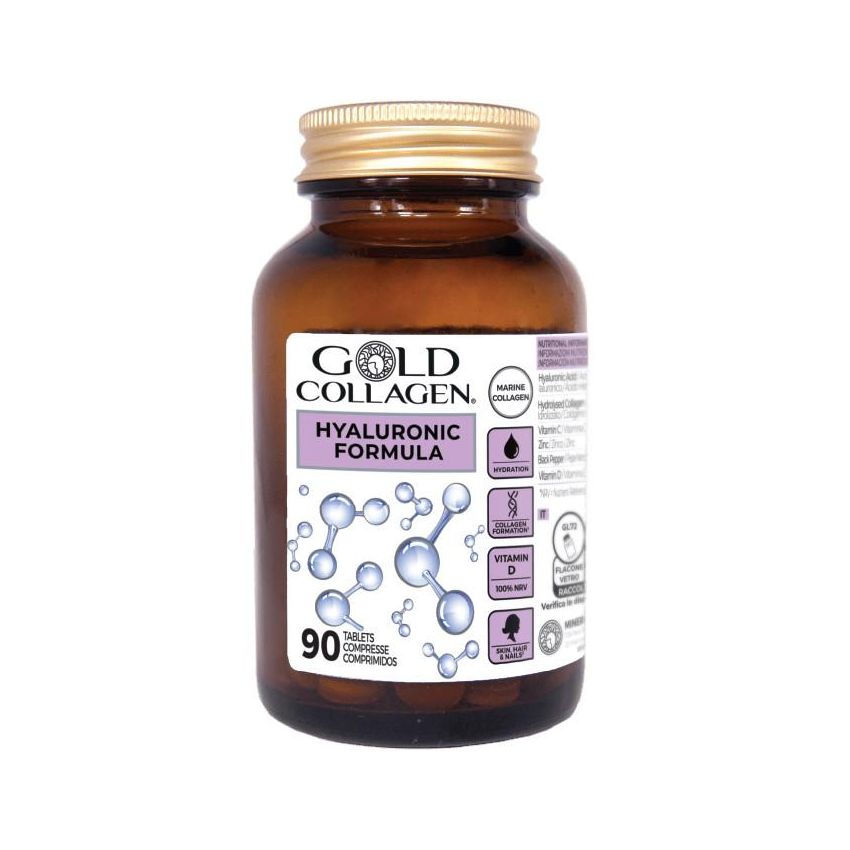 Formula di Collagene Oro e Acido Ialuronico - 90 Compresse Premium