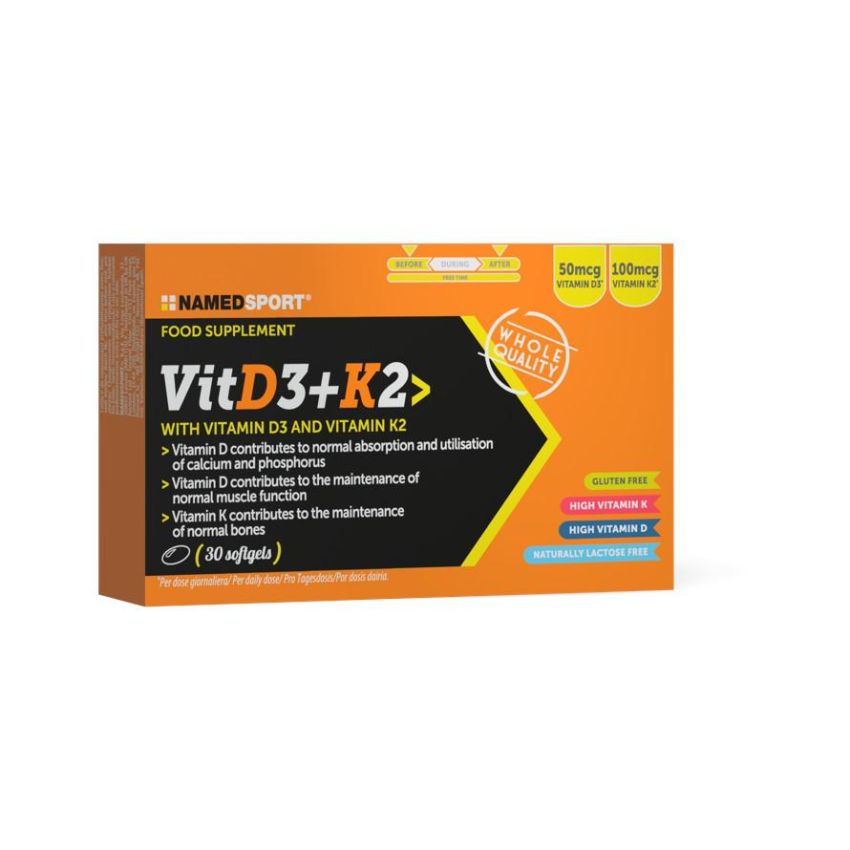 Named Sport Vitamin D3 + K2 - 30 Softgel Capsules