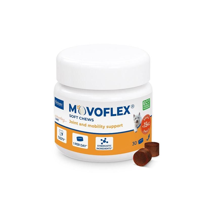 Vibrac Movoflex Soft Chews: Compresse Masticabili per Cani di Taglia Piccola - Confezione da 30 Pezzi