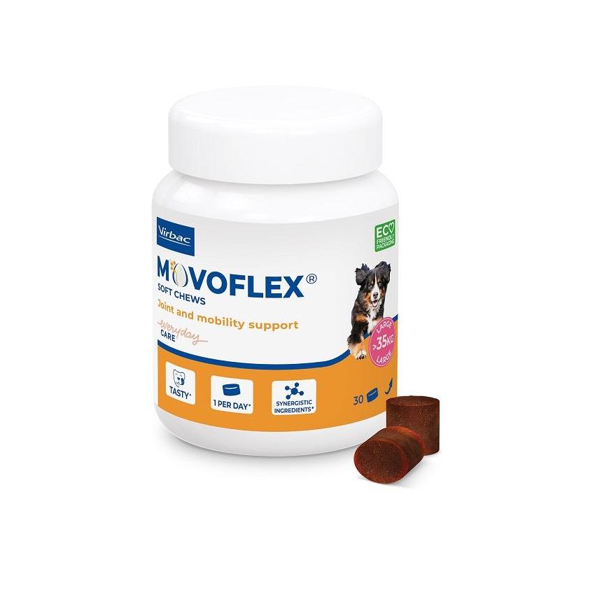 Vibrac Movoflex Soft Chews - 30 Compresse Masticabili per Cani di Taglia Grande