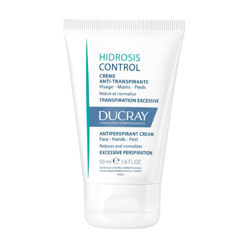 Ducray Crema Controllo Hidrosis per Viso, Mani e Piedi - 50ml