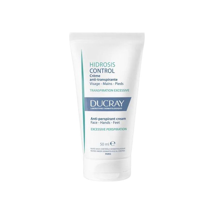 Ducray Crema Controllo Hidrosis per Viso, Mani e Piedi - 50ml