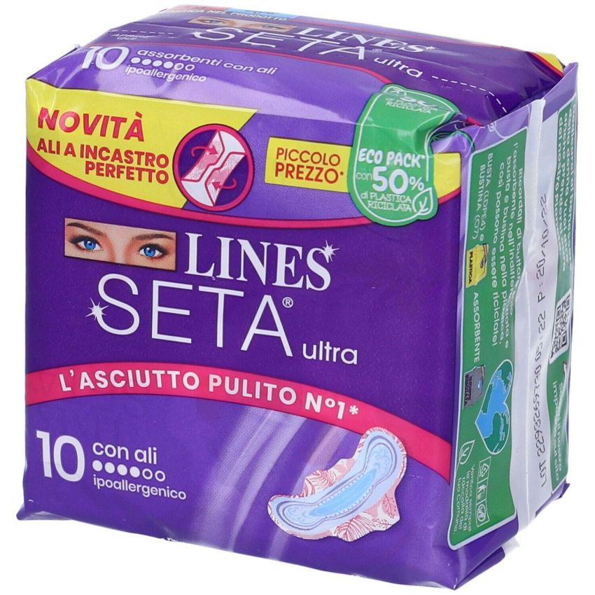 Seta Ultra Lines Assorbenti con Ali - 10 Pezzi