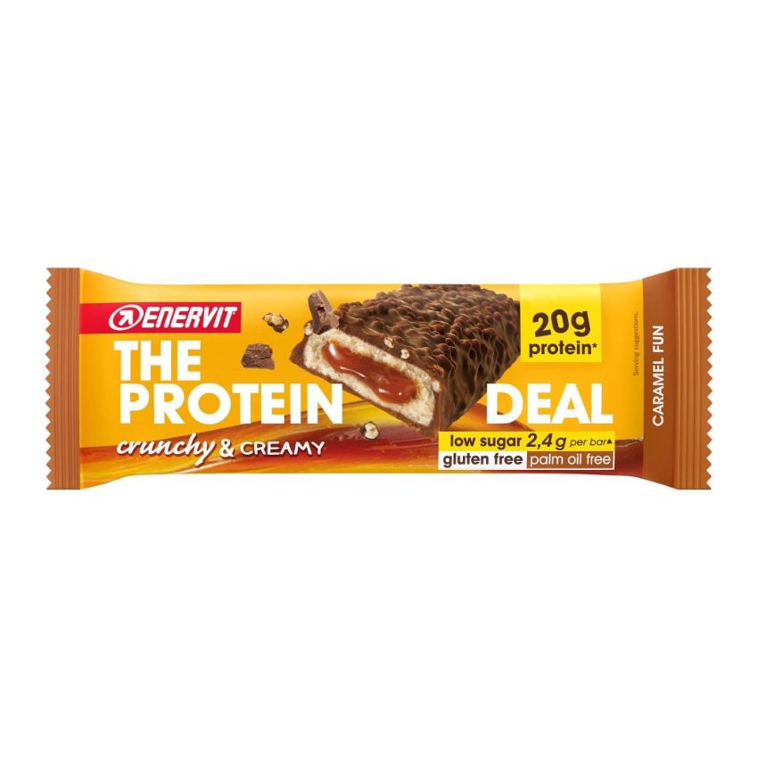 Enervit Protein Power Bar - Fun Caramel Flavor, 55g