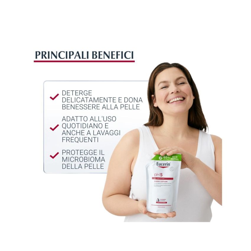Ricarica Detergente Viso e Corpo Eucerin Ph5 400ml