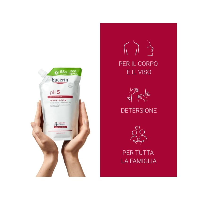 Ricarica Detergente Viso e Corpo Eucerin Ph5 400ml
