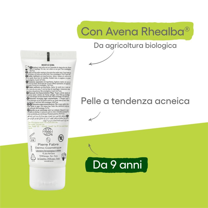 A-Derma Biology AC Trattamento Opacizzante 40ml