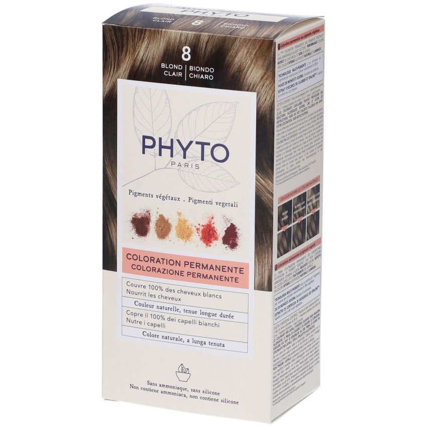 Phyto Phytocolor 8 Biondo Chiaro - Tinta Permanente per Capelli