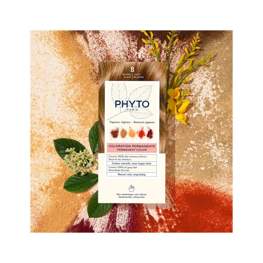 Phyto Phytocolor 8 Biondo Chiaro - Tinta Permanente per Capelli