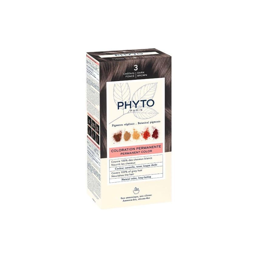 Phyto Phytocolor 3 - Tintura Permanente per Capelli in Castano Scuro