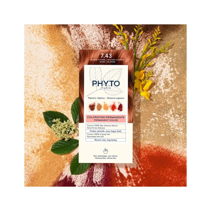 Phyto Phytocolor 7.43 - Tinta Permanente Biondo Ramato Dorato