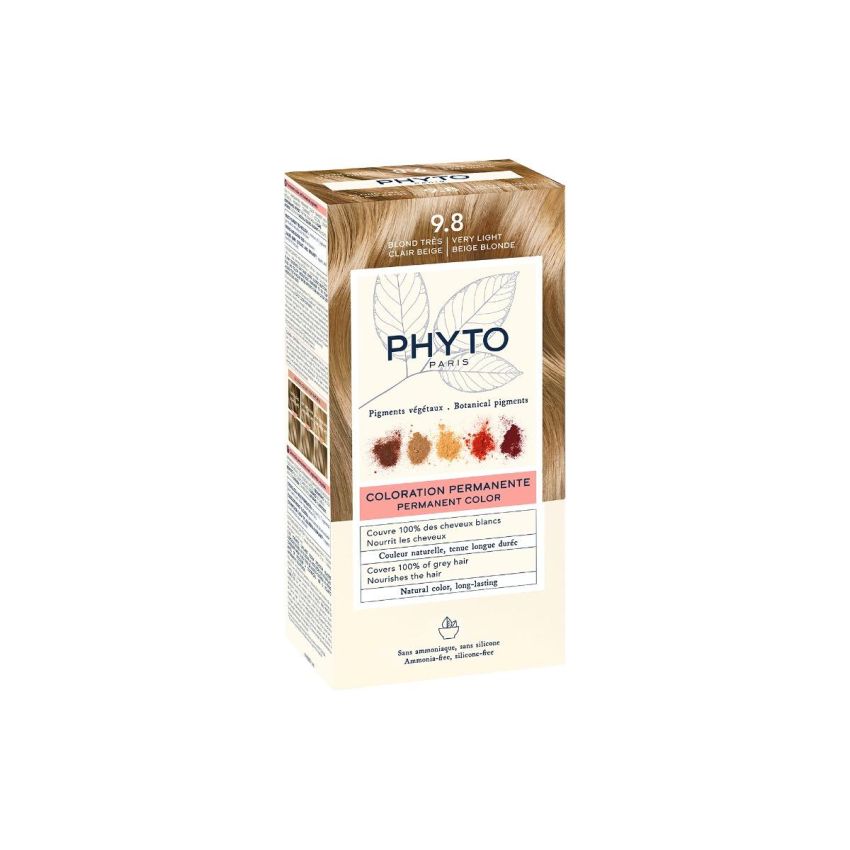 Phyto Phytocolor 9.8 - Colorazione Permanente Biondo Chiarissimo Cenerino per Capelli