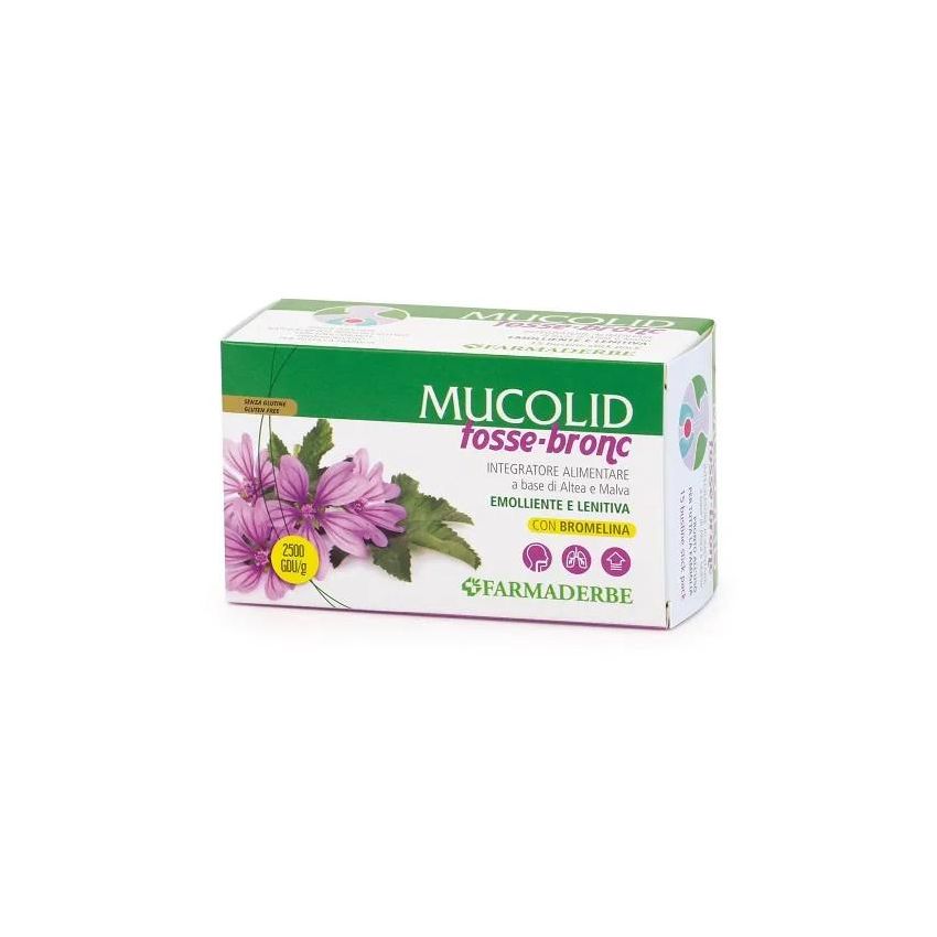 Farmaderbe Mucolid - Sollievo per Tosse e Bronchiti, 15 Bustine da 10ml