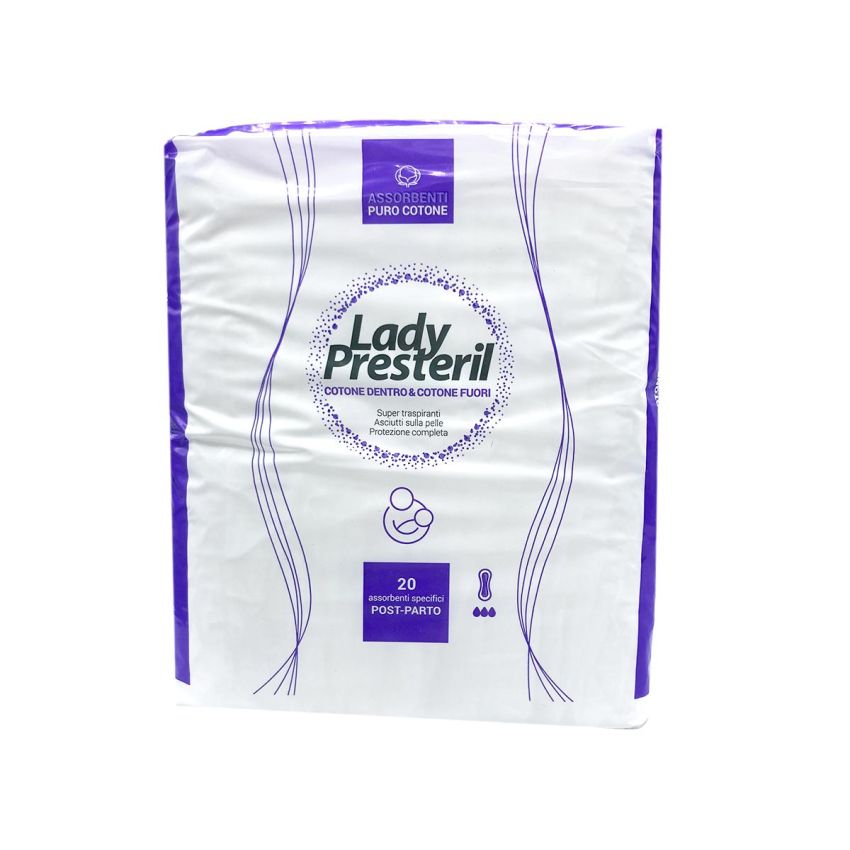 Presteril Lady - Assorbenti Post-Parto, Confezione da 20 Pezzi