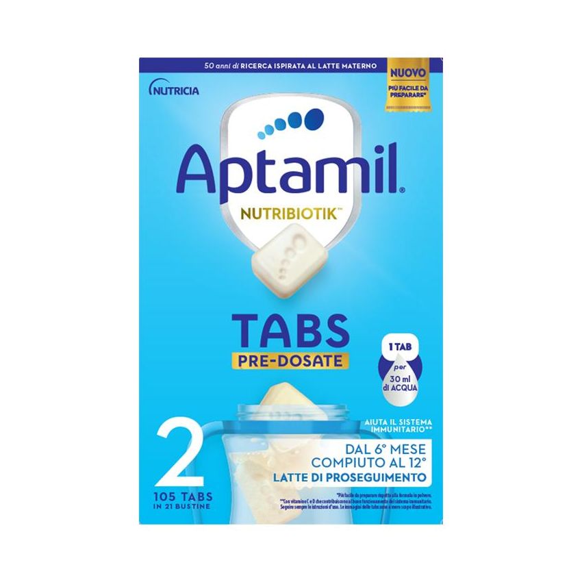 Aptamil Nutribiotik 2 - Tablatte di proseguimento per bebè 6 mesi+, 21 Tabs