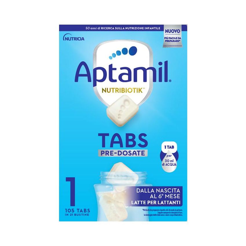 Aptamil Nutribiotik 1 Compresse di Latte Pre-Dosate per Neonati - 21 Tabs