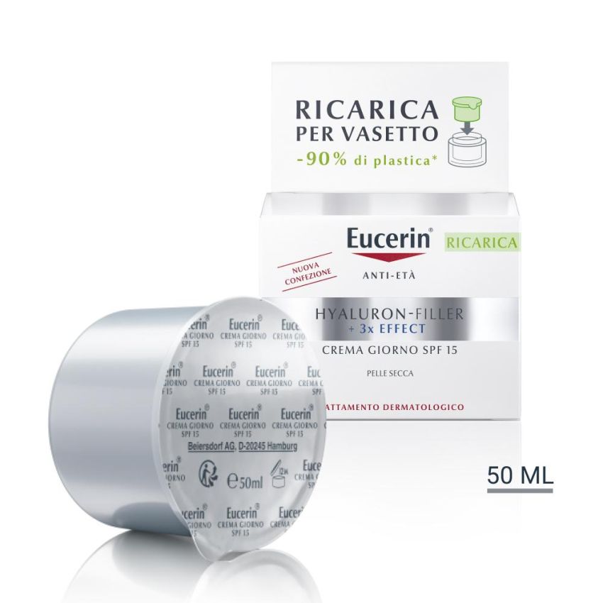 Eucerin Hyaluron Filler Day Cream SPF15, Ricarica 50ml