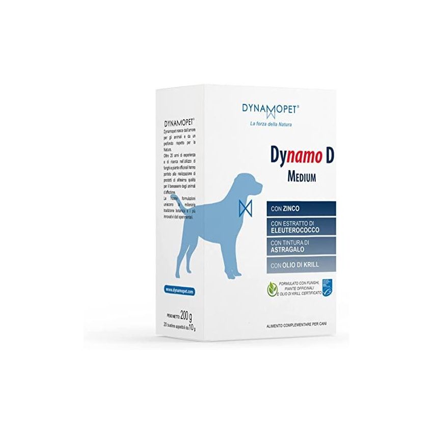 Dynamo D Medium - Mangime Complementare per Cani in 20 Bustine