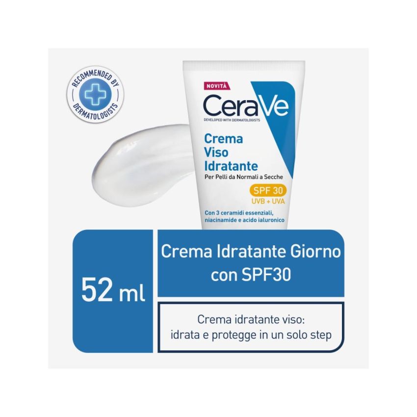 Cerave Crema Idratante Protettiva per il Viso con SPF30 - 52ml