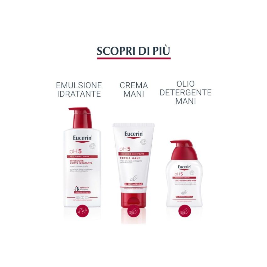 Eucerin Ph5 Crema Idratante per Pelle Sensibile e Secca, 75ml