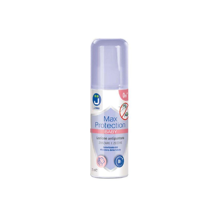 J Bimbi Max Protection Lozione Repellente per Zanzare e Zecche 75ml
