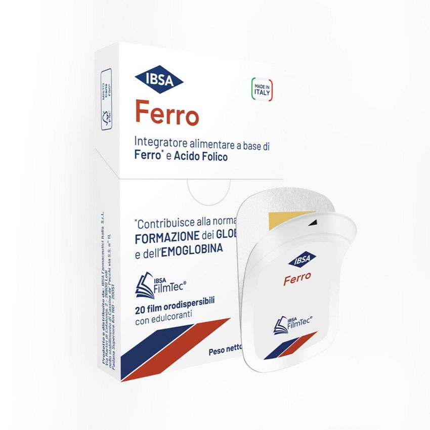 Ferro Ibsa 20 - Pellicole Orodispersibili per il Rilascio di Ferro
