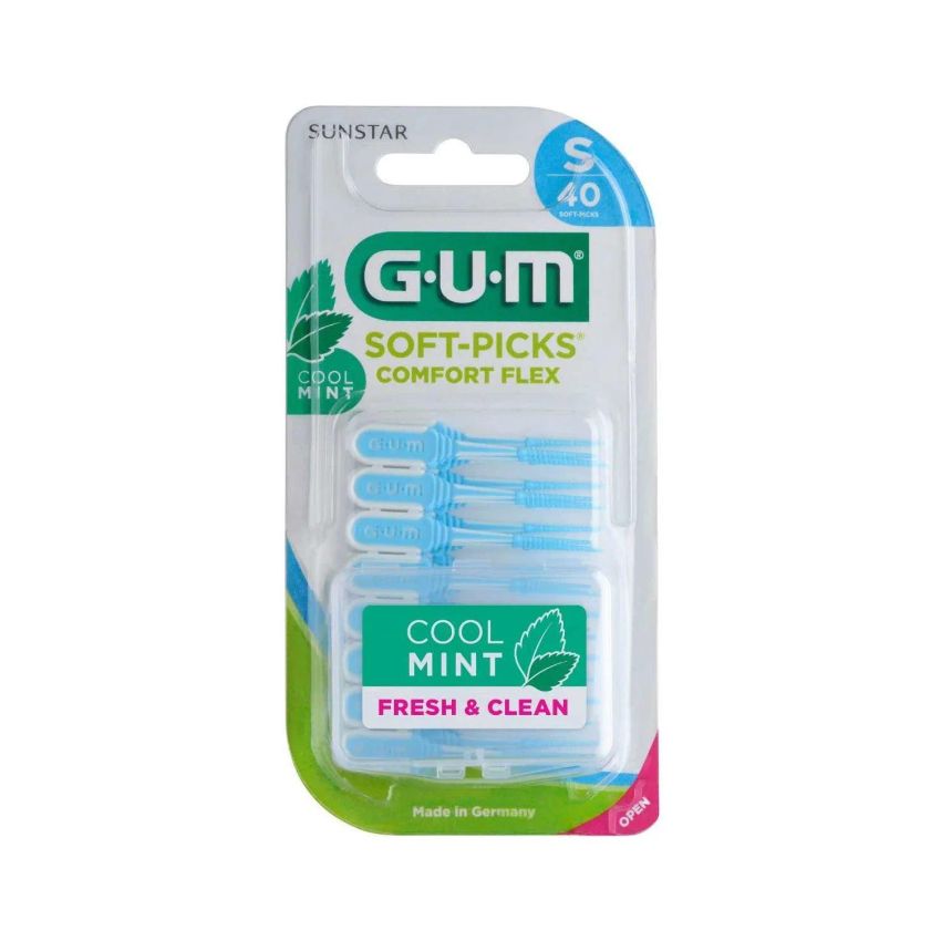 Gum Soft Pick Mint - Scovolini Confort Flex Piccoli, 40 Pezzi