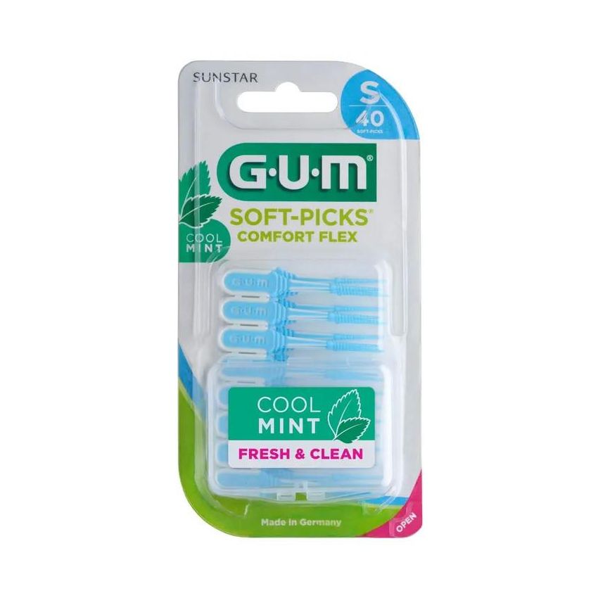 Gum Soft Pick Mint - Scovolini Confort Flex Piccoli, 40 Pezzi