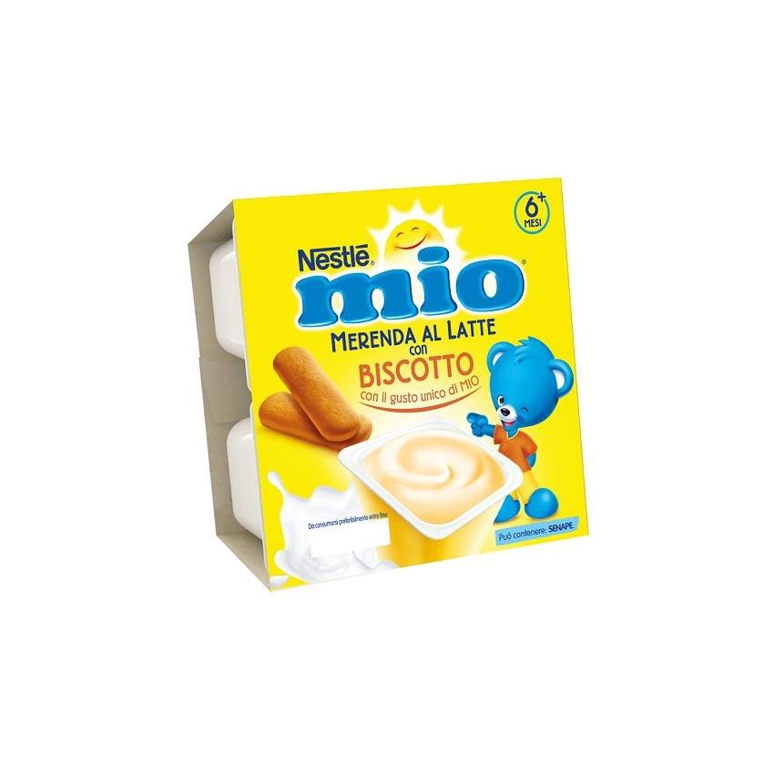 Nestl√® Mio Merenda Latte e Biscotto - Confezione da 4x100g