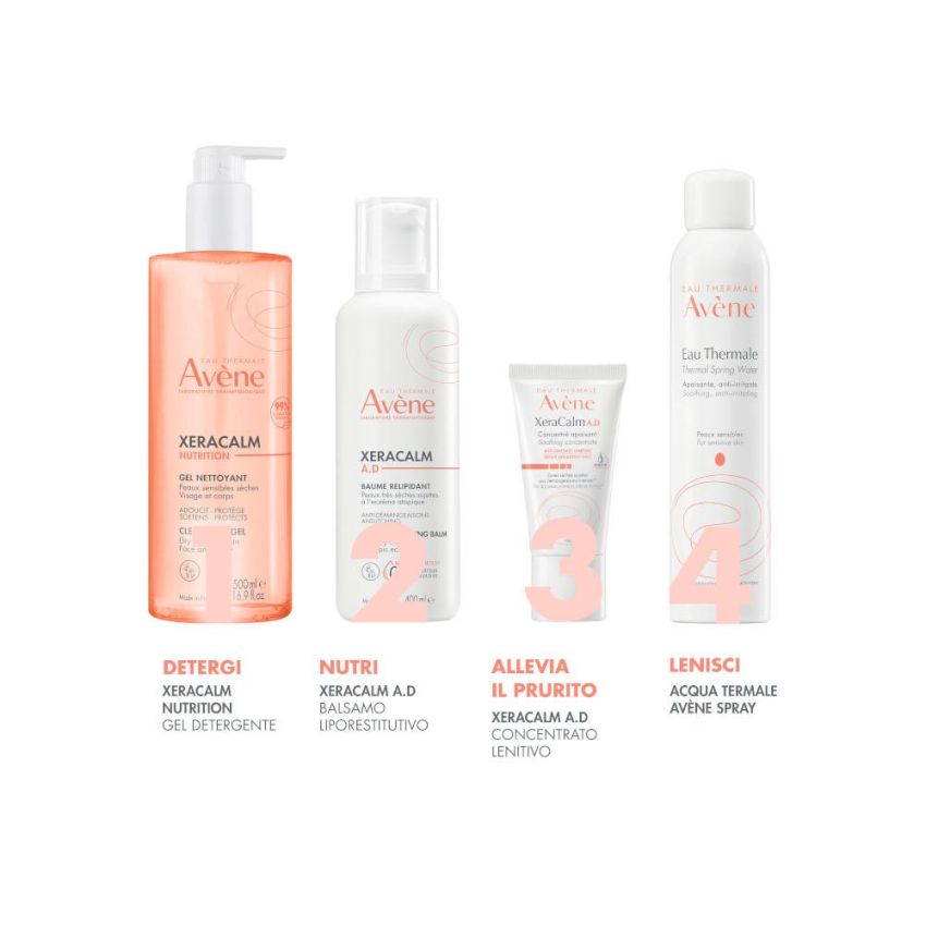 Gel Detergente Nutriente Xeracalm Avène per Pelle Secca - 500ml