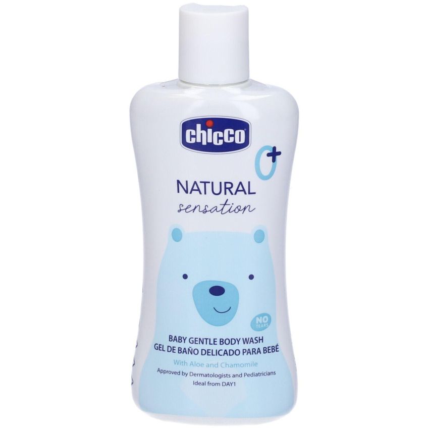 Chicco Natural Sensation - Detergente Corpo Delicato per Bebè, 200 ml