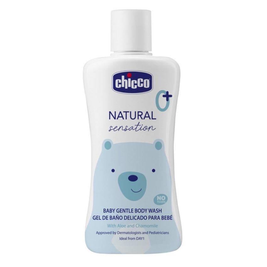 Chicco Natural Sensation - Detergente Corpo Delicato per Bebè, 200 ml