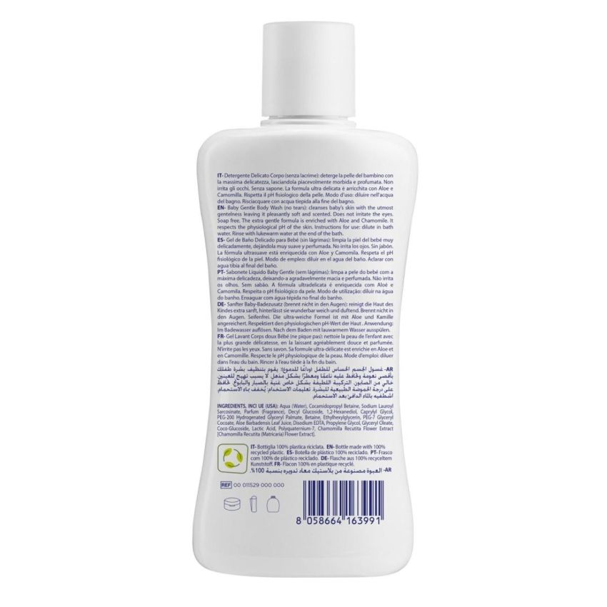 Chicco Natural Sensation - Detergente Corpo Delicato per Bebè, 200 ml