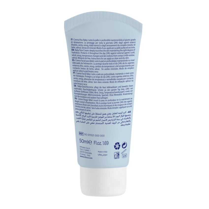 Chicco Natural Sensation Crema Viso Idratante per Neonati 50ml