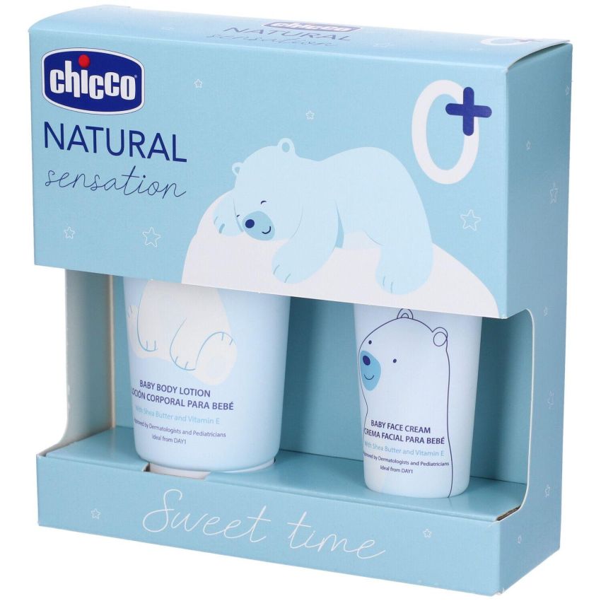 Chicco Natural Sensation Corpo e Viso - Set Crema Corpo 150ml e Crema Viso 50ml