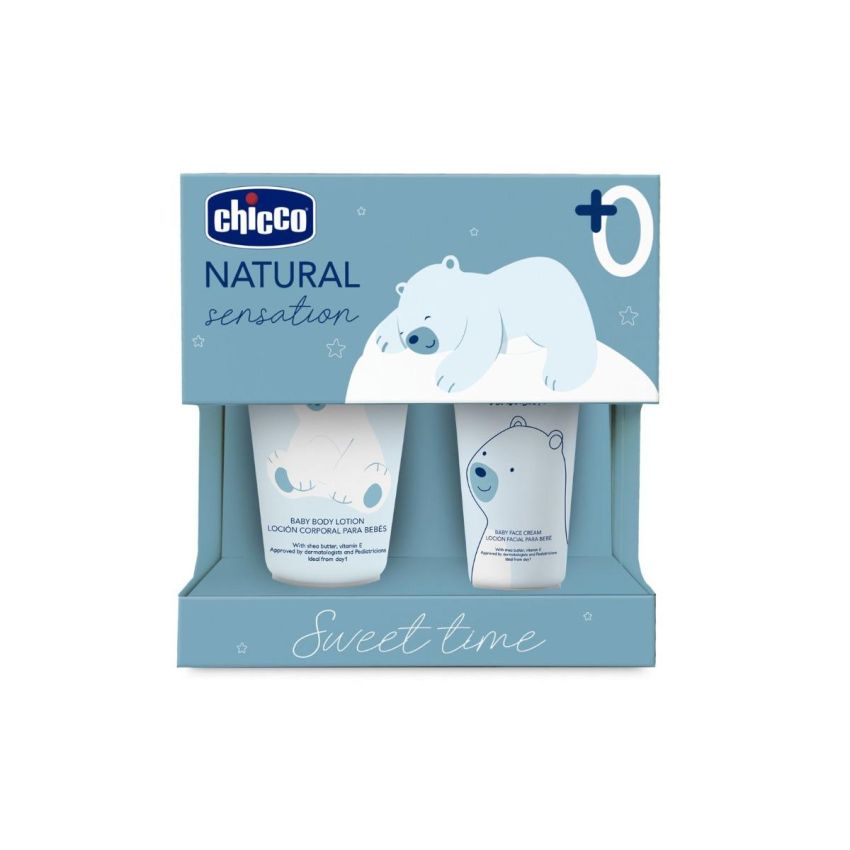Chicco Natural Sensation Corpo e Viso - Set Crema Corpo 150ml e Crema Viso 50ml
