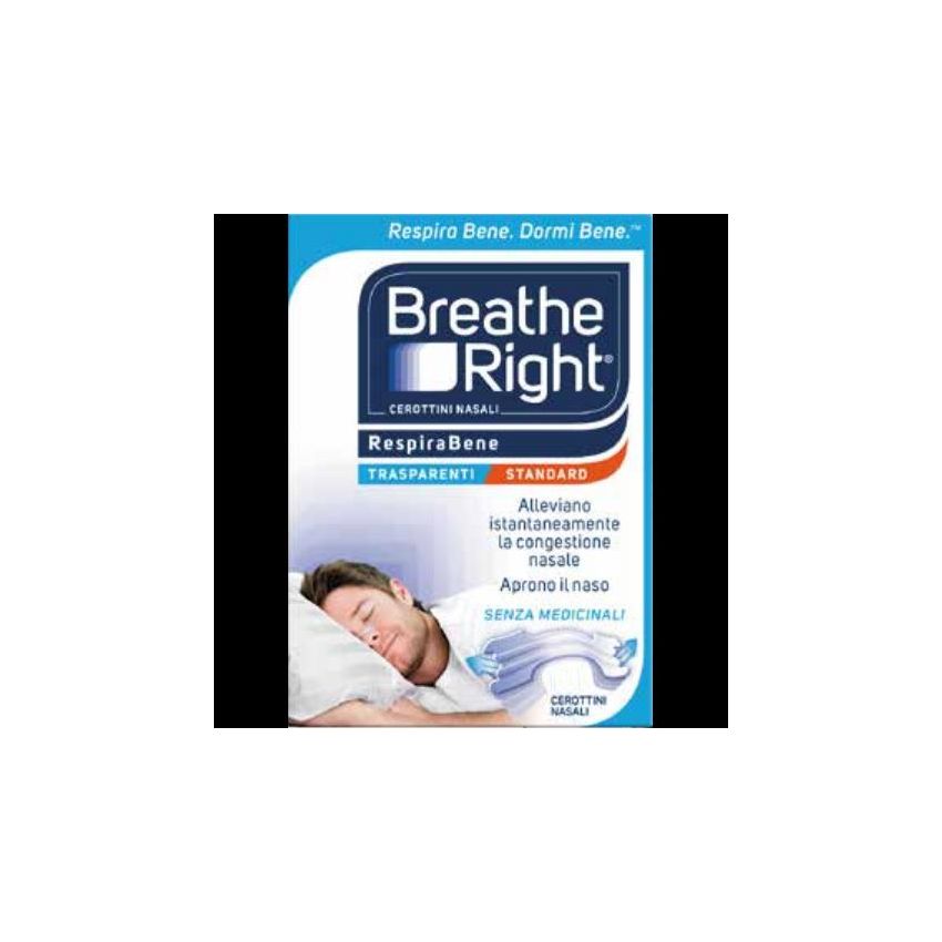 Cerotti Nasali Trasparenti Breathe Right - Confezione da 30 Pezzi