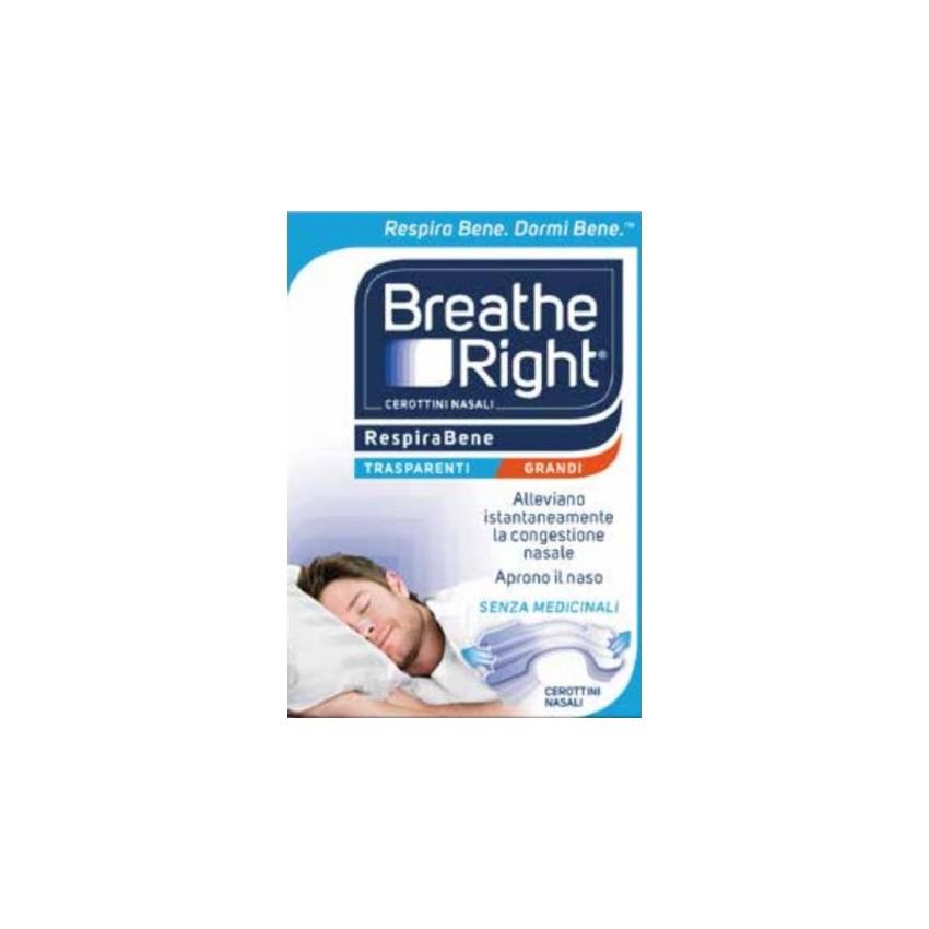 Cerotti Nasali Trasparenti Breathe Right, Taglia Grande, 30 Pezzi