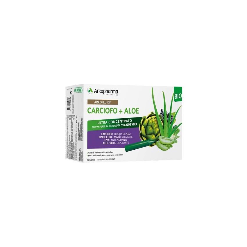 Arkofluid Aloe Vera e Carciofo, 20 Flaconcini da 200g