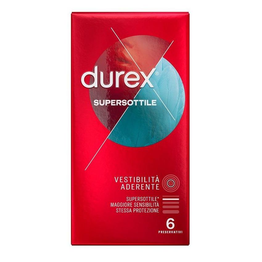 Durex Ultra Sottili Preservativi con Vestibilità Aderente - Pacco da 6
