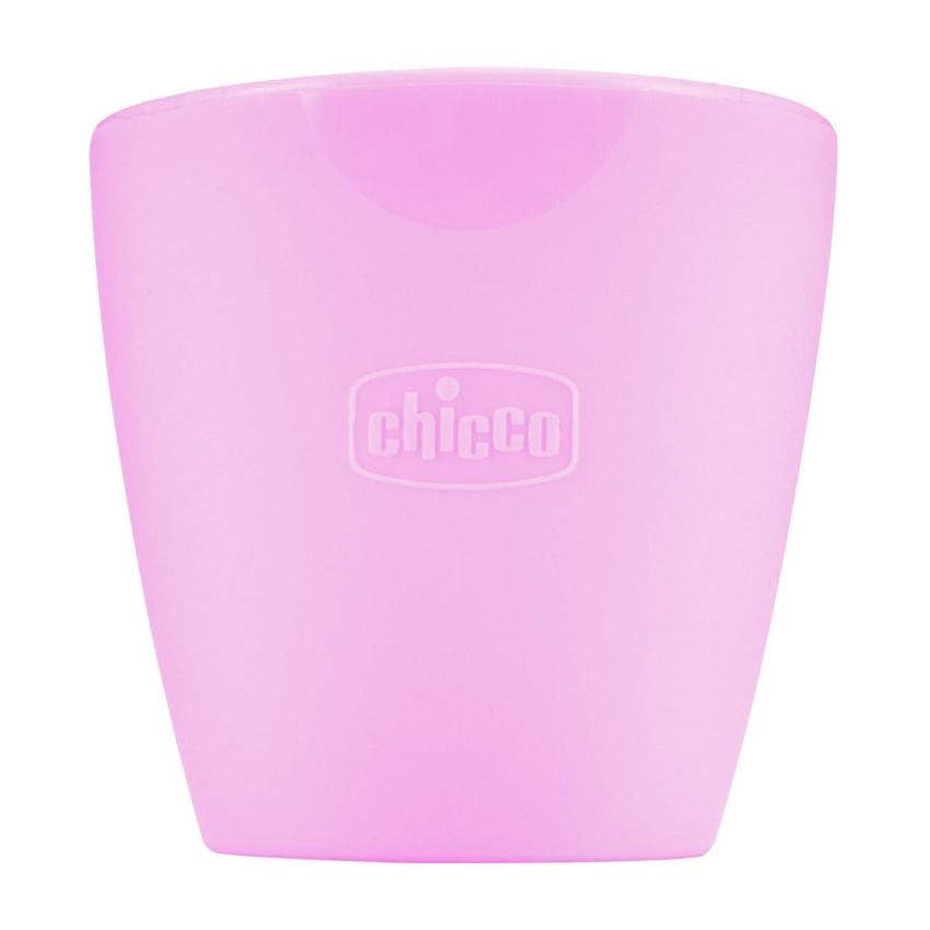 Bicchiere in Silicone Rosa Chicco per Bambini da 6 Mesi