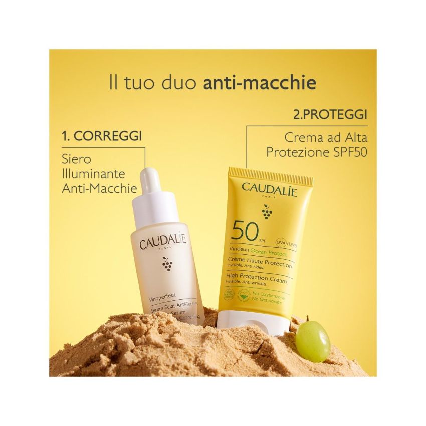 Caudalie Vinosun Crema Protettiva SPF50 ad Alta Protezione, 50ml