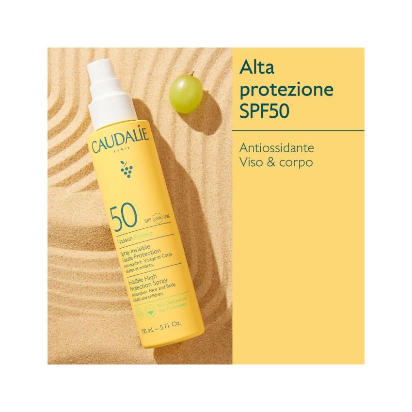 Caudalie Vinosun SPF50 Spray Invisibile di Alta Protezione 150ml