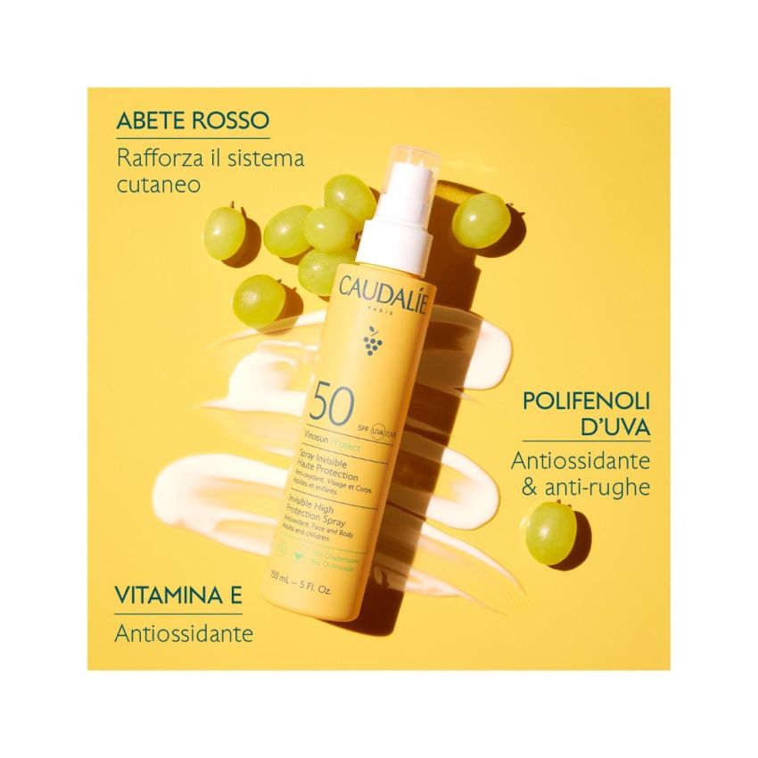 Caudalie Vinosun SPF50 Spray Invisibile di Alta Protezione 150ml