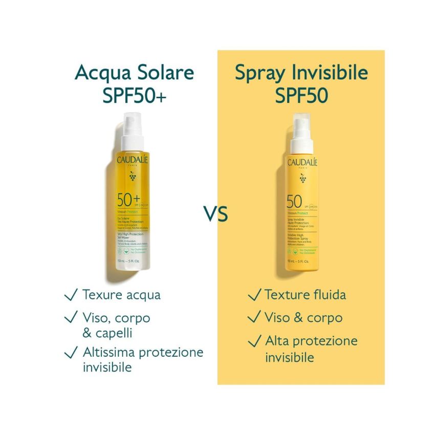 Caudalie Vinosun SPF50 Spray Invisibile di Alta Protezione 150ml