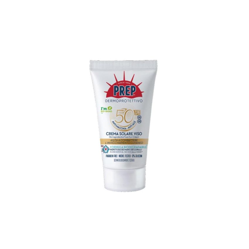 Crema Solare Dermoprotettiva per il Viso SPF50, 50ml - Prep