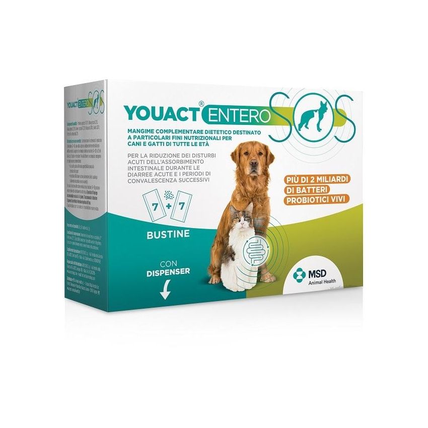 Msd Animal Health Youact Entero SOS Per Cani/Gatti 14 Bustine